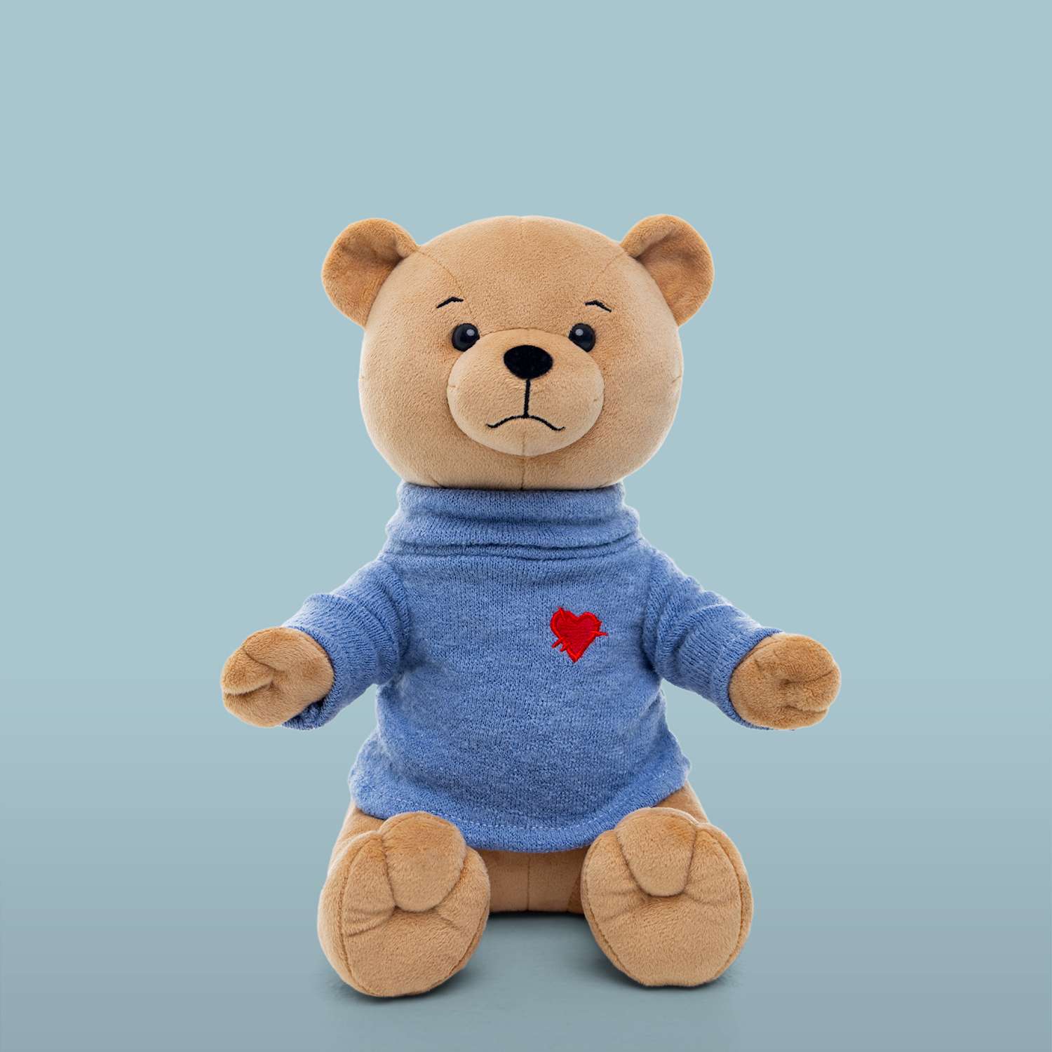 Мягкая игрушка Мягкие игрушки БелайТойс Медведь Эдди в свитере кофейный - фото 2