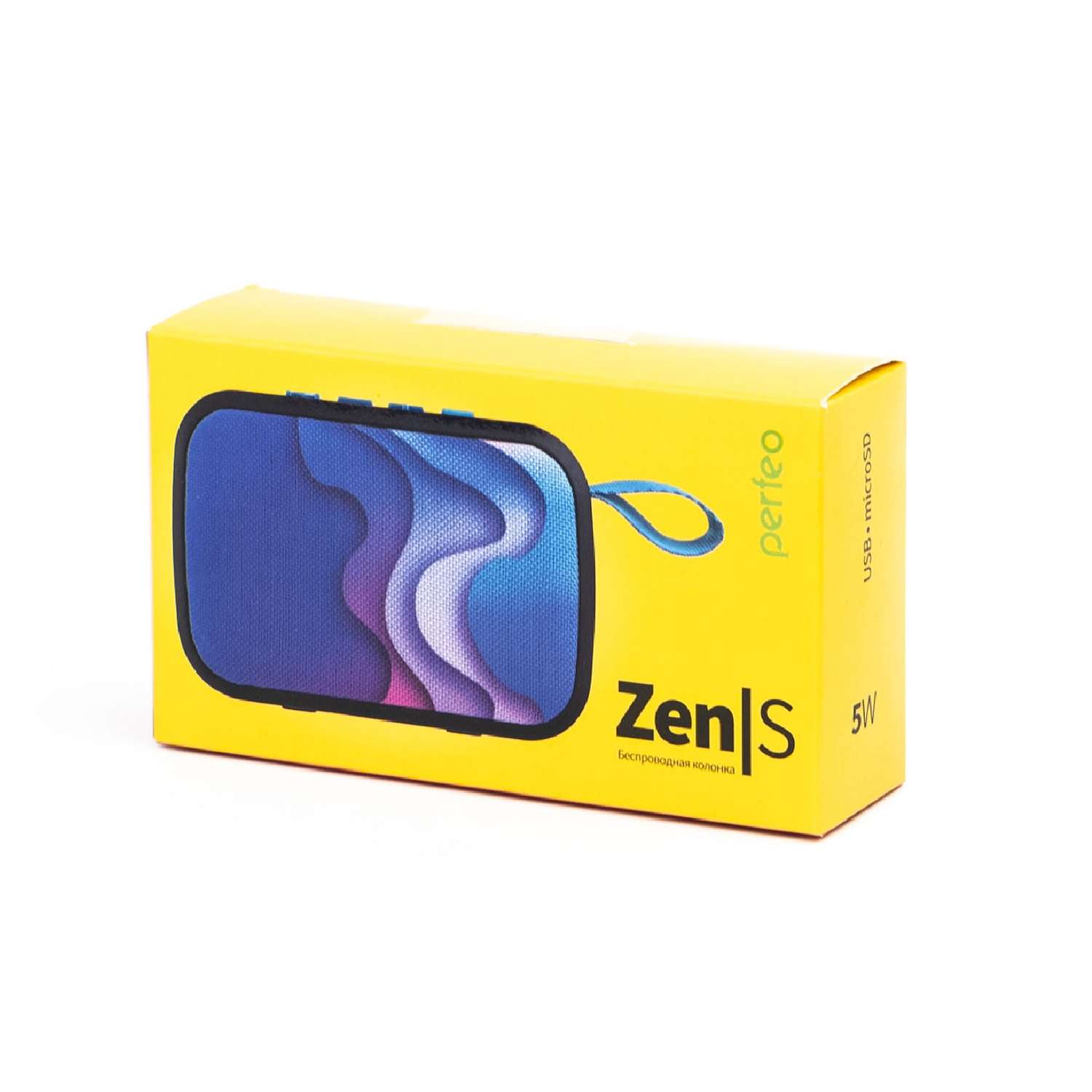 Беспроводная колонка Perfeo ZENS MP3 microSD USB AUX мощность 5Вт 500mAh волны PF A4974 - фото 3