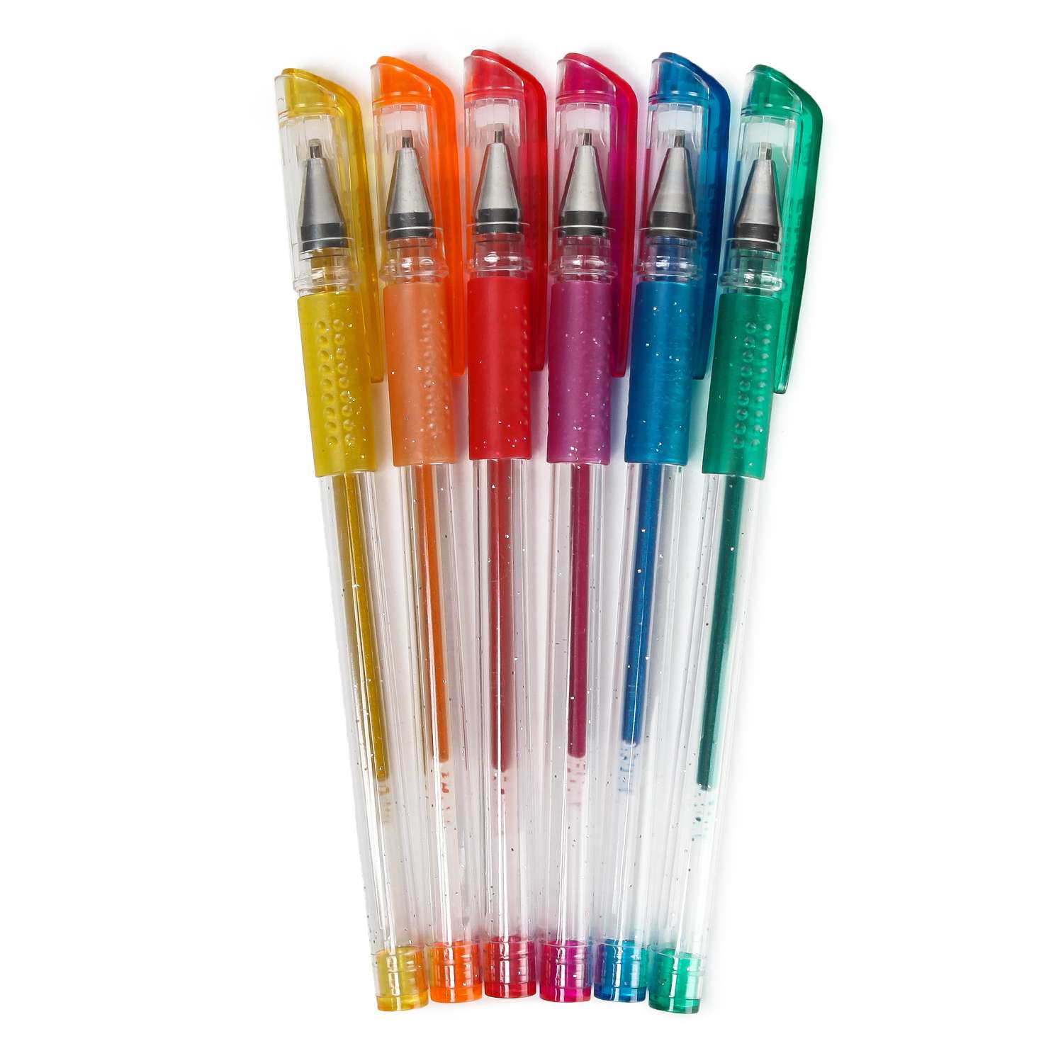 Ручки гелевые Erhaft с блестками 6 цветов MP55748 - фото 3