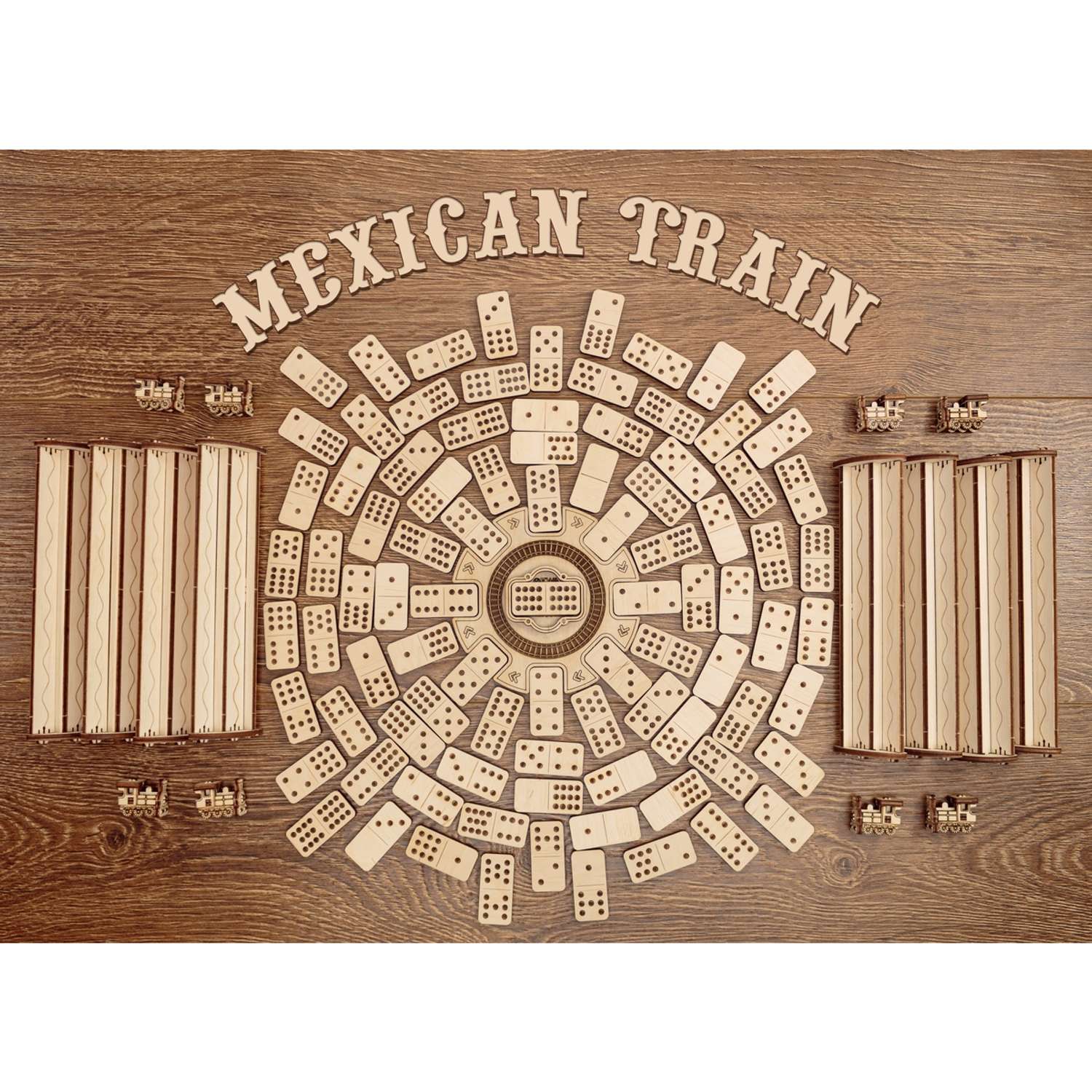 Сборная модель Eco Wood Art Домино Мексиканский поезд Emexdom - фото 15