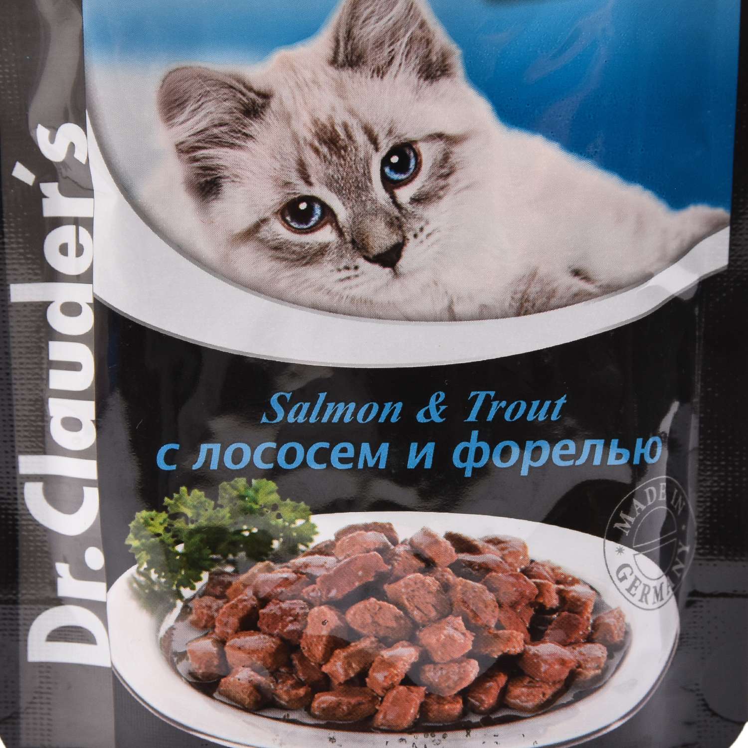 Корм влажный для кошек Dr.Clauders 100г с лососем и форелью желе пауч - фото 2