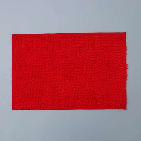 Коврик Доляна для ванной «Букли длинные» 40×60 см цвет красный