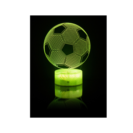 Детский 3d ночник - проектор NRAVIZA Детям Футбольный мяч с пультом управления на батарейках