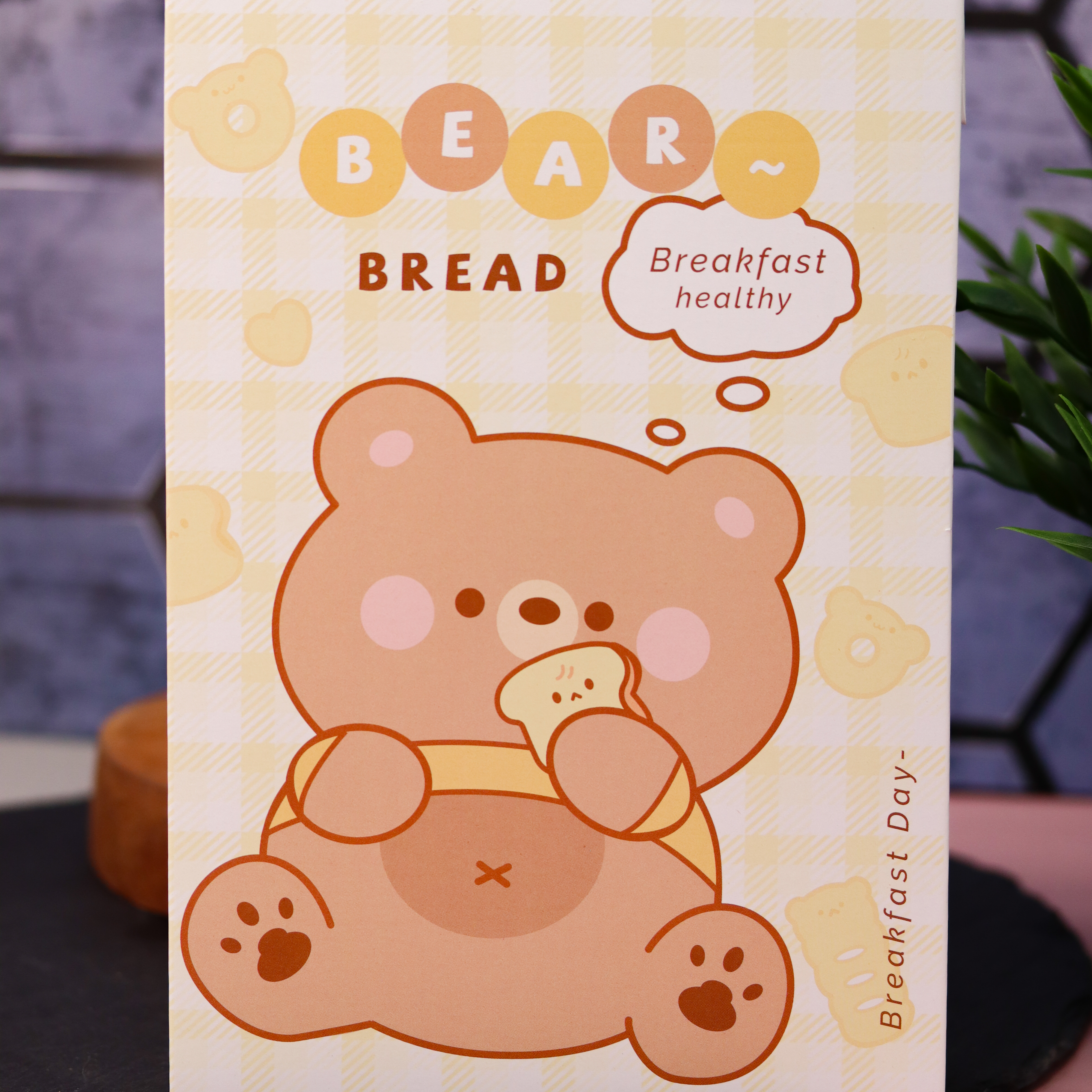 Зеркало настольное для макияжа iLikeGift Bear bread yellow - фото 6