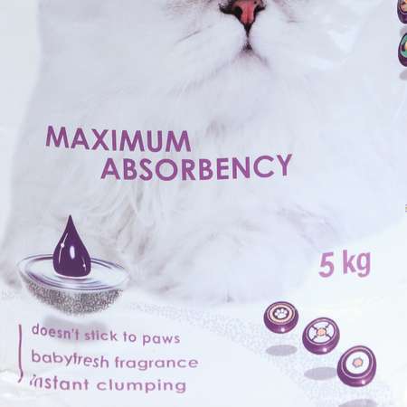 Наполнитель для кошек Чистые лапки комкующийся ароматизированный 5 кг