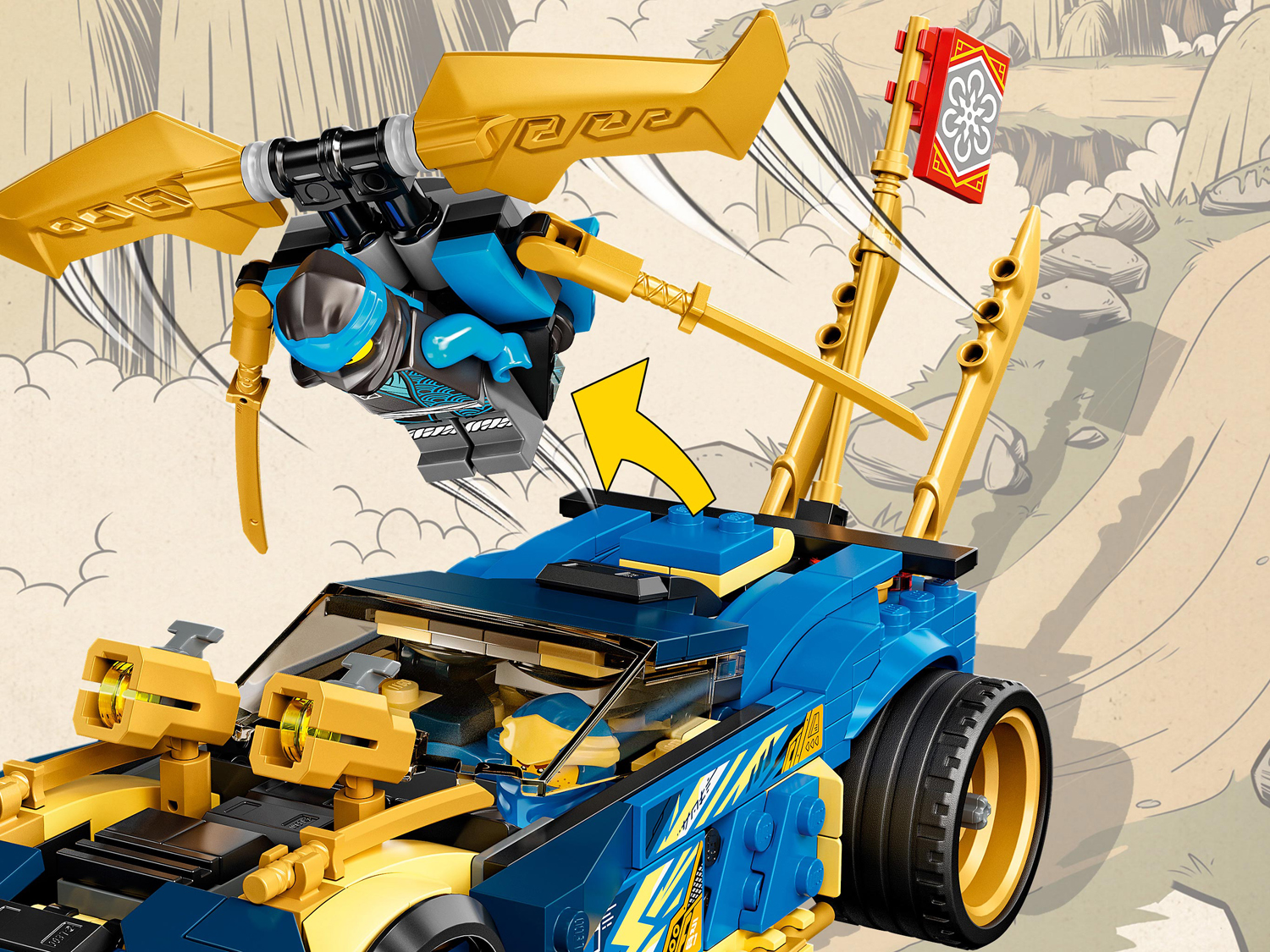 Конструктор детский LEGO Ninjago Гоночный автомобиль 71776 - фото 26