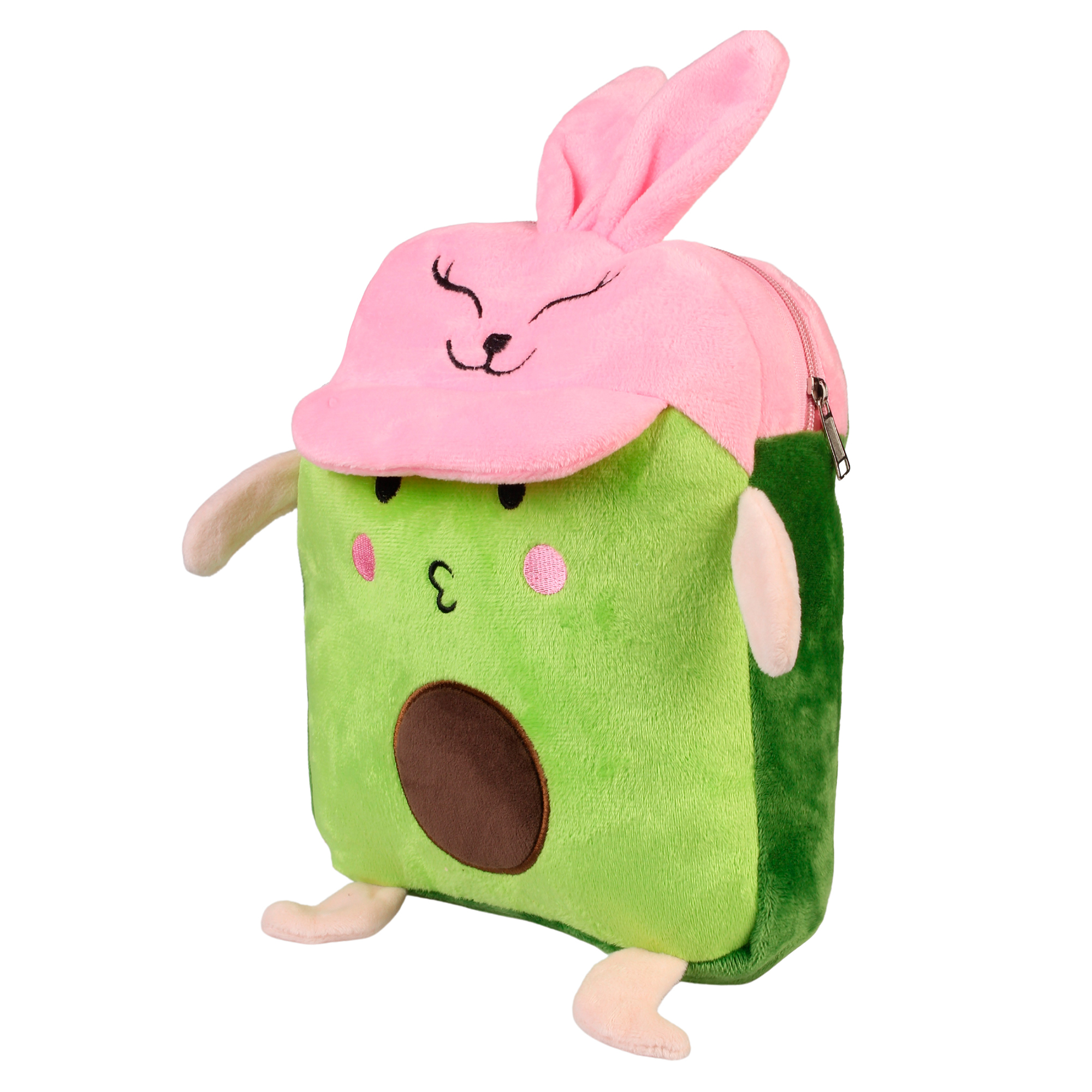 Рюкзак-игрушка Little Mania салатовый Авокадо в кепочке розовой - фото 2