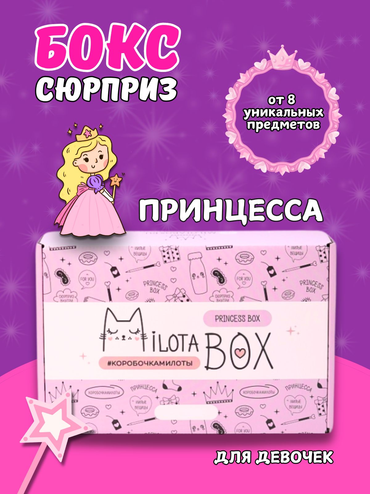 Подарочный бокс для девочки iLikeGift принцесса - фото 1