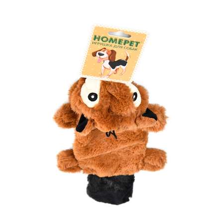 Игрушка для собак Homepet Бобер с пищалкой и шуршащим эффектом плюшевый 43*17см