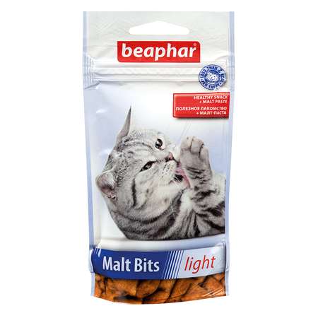 Подушечки для кошек Beaphar Malt-Bits Light склонных к ожирению 35г