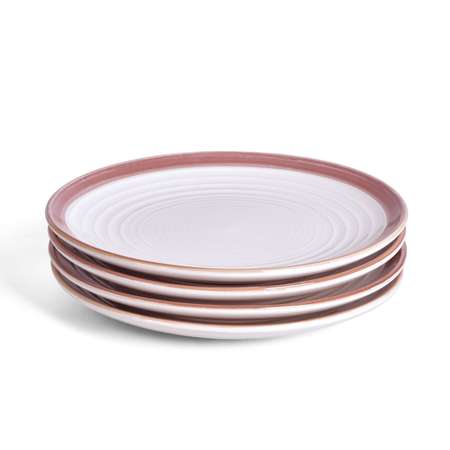 Набор посуды Arya Home Collection White Stoneware тарелки обеденные 21 см 4 шт.