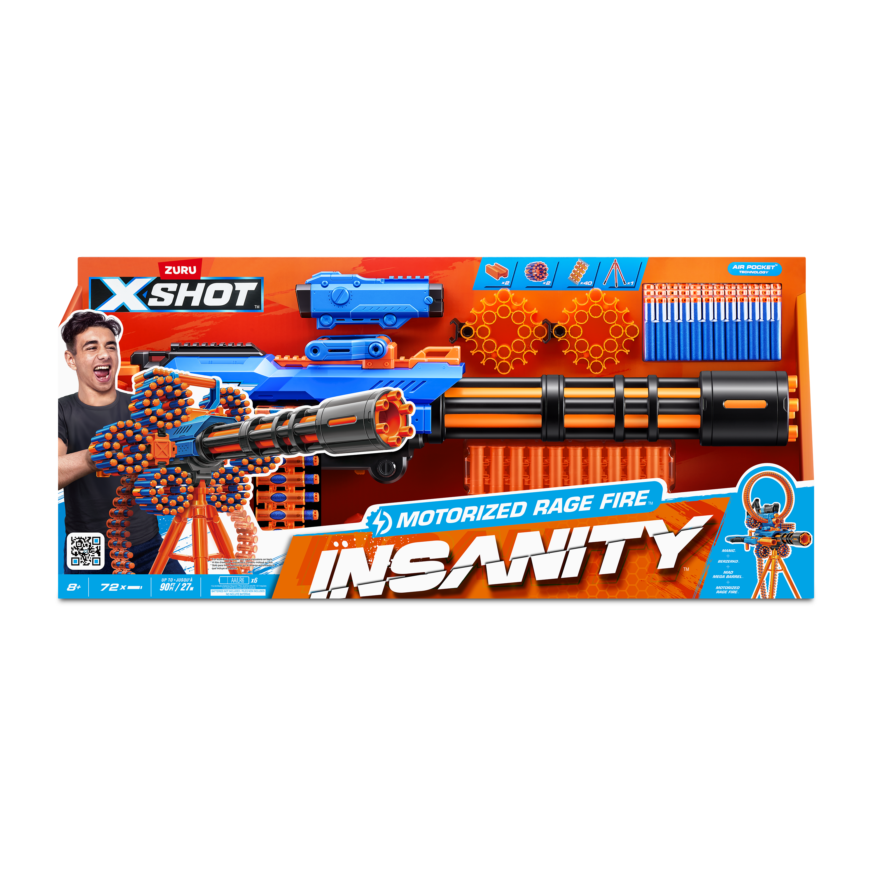 Набор игровой X-Shot Insanity Motorized Age Fire Gatlin Gun 36605 - фото 13