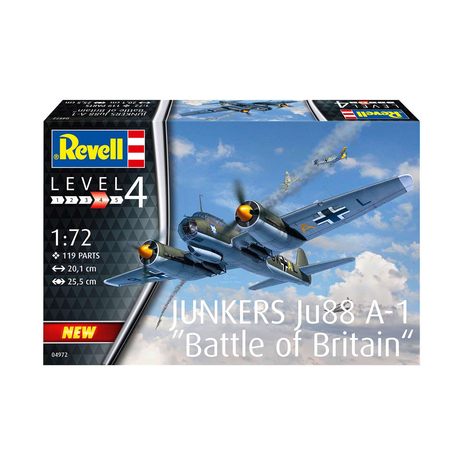 Модель для сборки Revell Скоростной средний бомбардировщик Junkers Ju88 A-1 04972 - фото 1