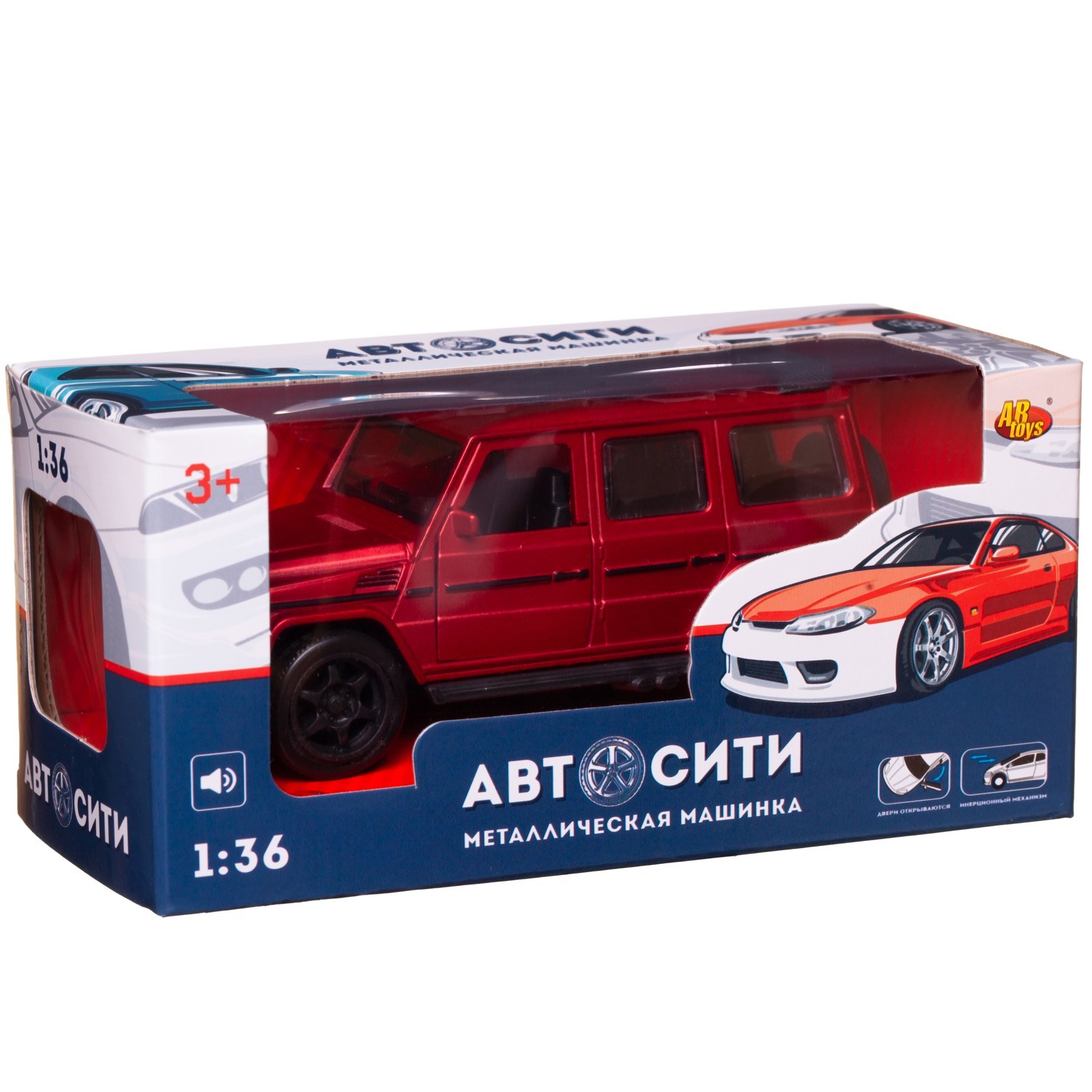 Внедорожник Abtoys АвтоСити 1:36 инерционный красный C-00521/красный - фото 3