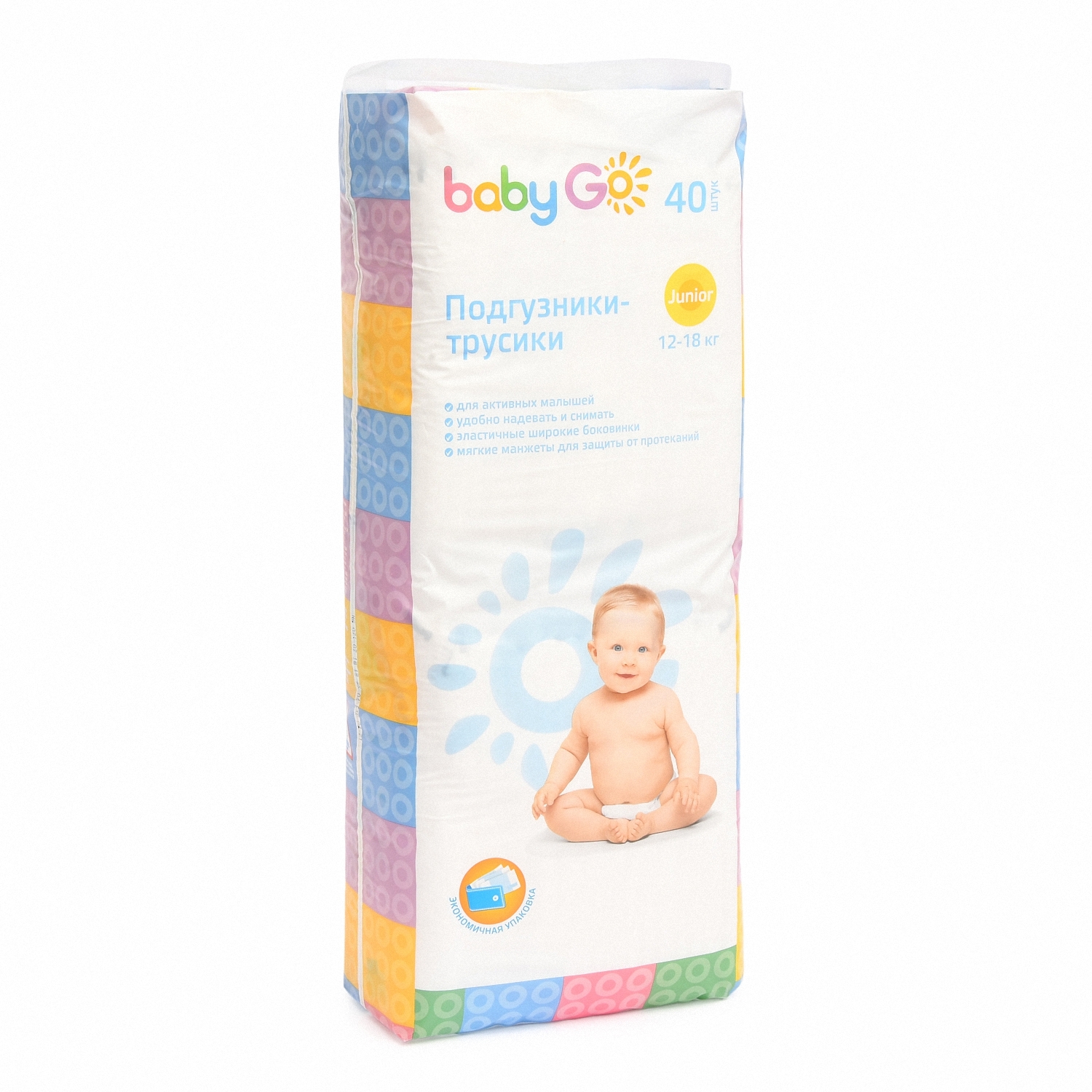 Трусики BabyGo 40 шт. 5 12-18 кг - фото 1