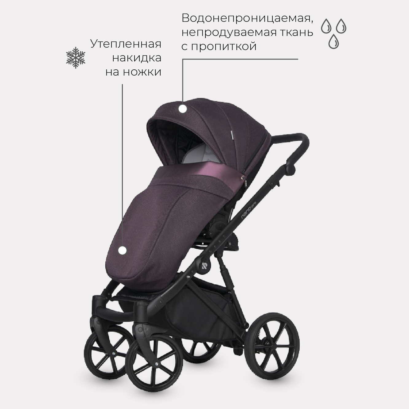 Коляска 3в1 Riko Nano Pro - фото 4