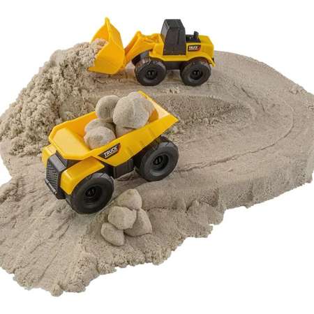 Кинетический песок Космический песок ведро 2 кг с машинками 2 шт