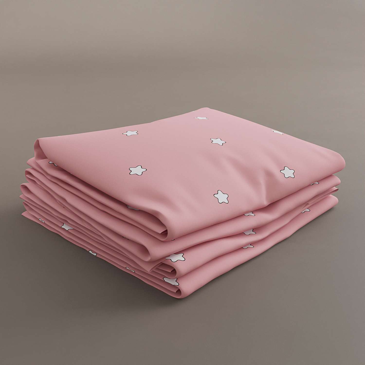 Простыня на резинке Сказка Спящие звезды розовые 120х200 см - фото 1