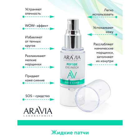 Жидкие пептидные патчи ARAVIA Laboratories Peptide Eye Patch 30 мл