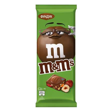 Шоколад молочный M&MS с фундуком и разноцветным драже 122г