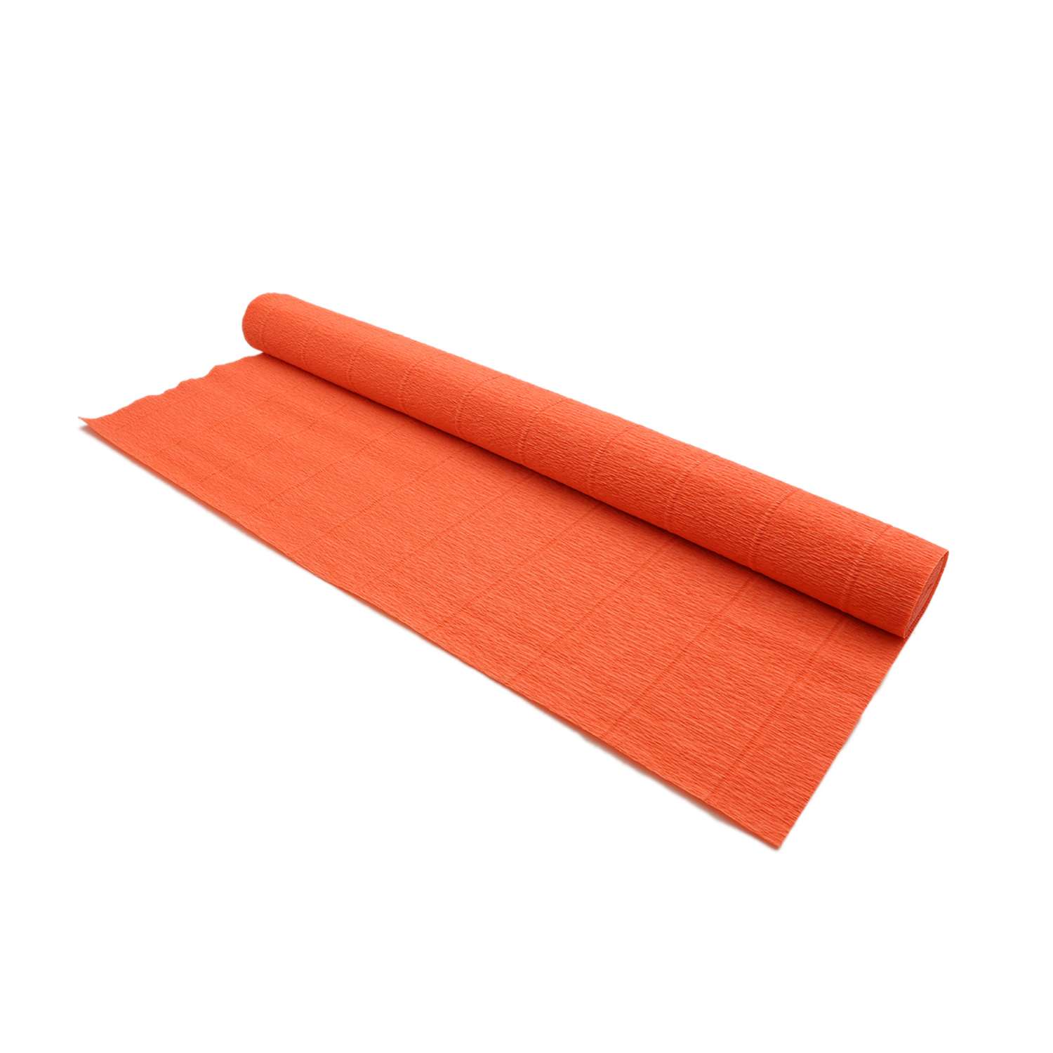 Бумага Айрис гофрированная креповая для творчества 50 см х 2.5 м 140 гр оранжевая - фото 3