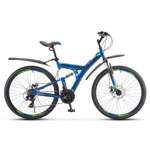 Велосипед STELS Focus MD 27.5 21-sp V010 19 Синий/неоновый-зелёный