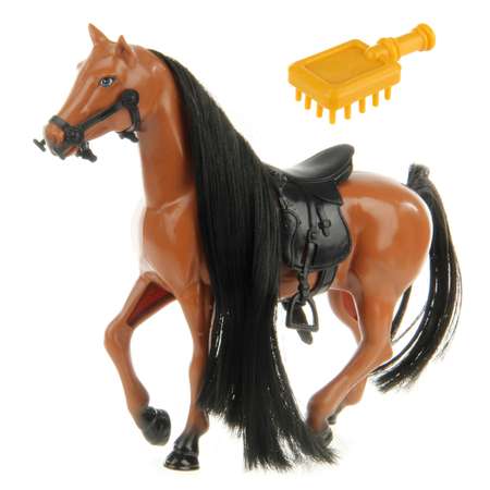 Лошадь Veld Co с седлом и расчёской