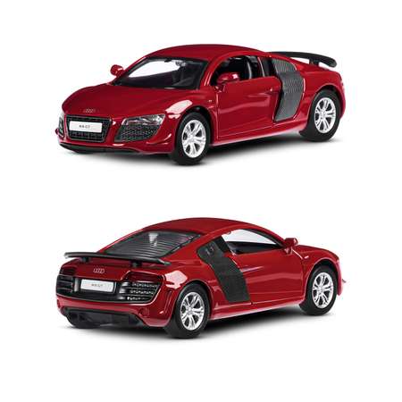 Машинка металлическая АВТОпанорама игрушка детская 1:43 Audi R8 GT красный инерционная