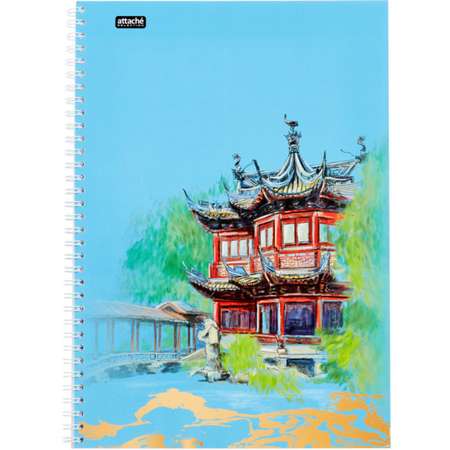 Бизнес-тетрадь Attache Selection Travel China А4 96 листов клетка гребень ламинированная обложка 3 шт