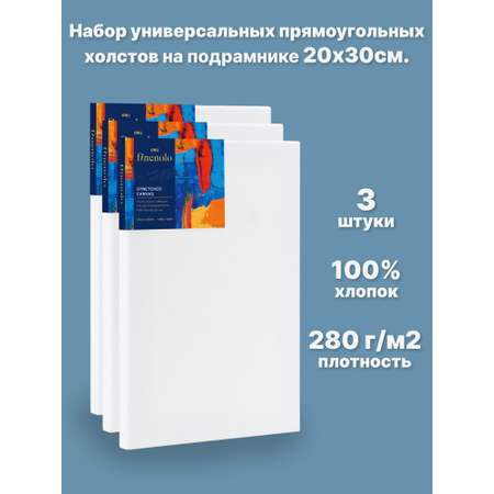 Набор холстов Finenolo На подрамнике 3 шт 20х30 см