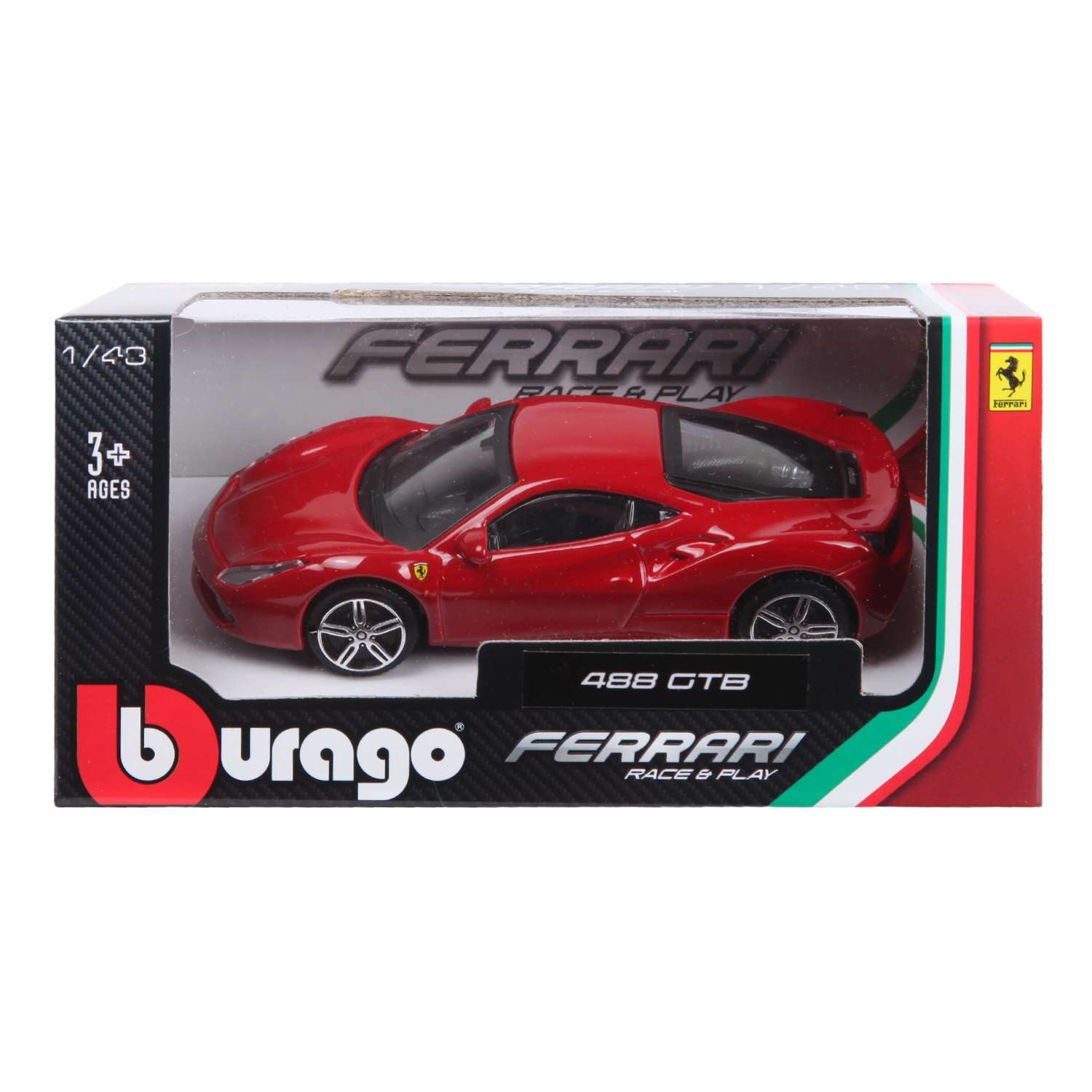 Машина BBurago 1:43 Ferrari 488Gtb 18-36023W 18-36023W - фото 2