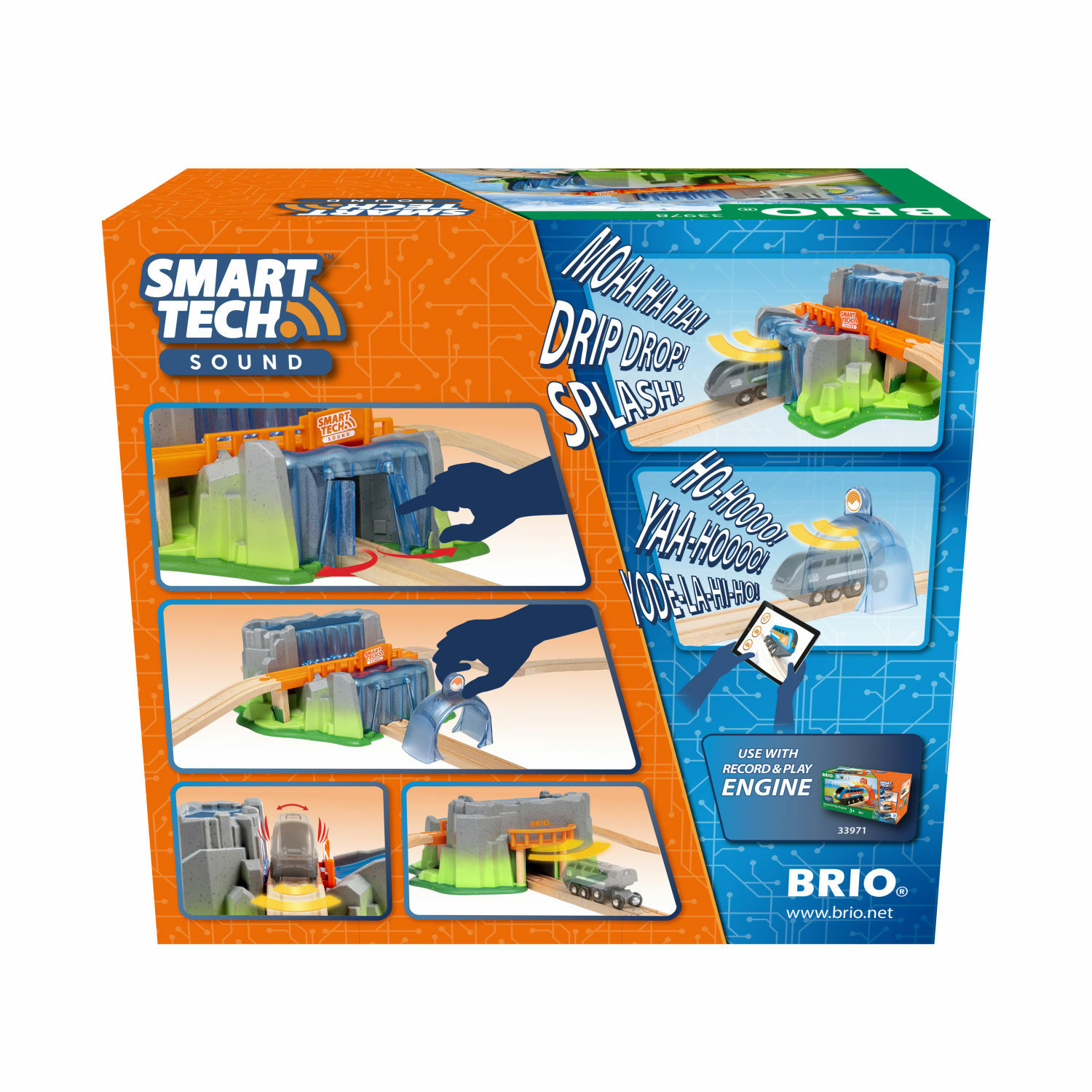 Игровой набор BRIO Smart Tech Sound тоннель с водопадом 33978 - фото 7