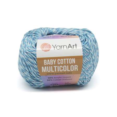 Пряжа для вязания YarnArt Baby cotton multicolor 50 гр 165 м хлопок акрил детская 10 мотков цвет 5201