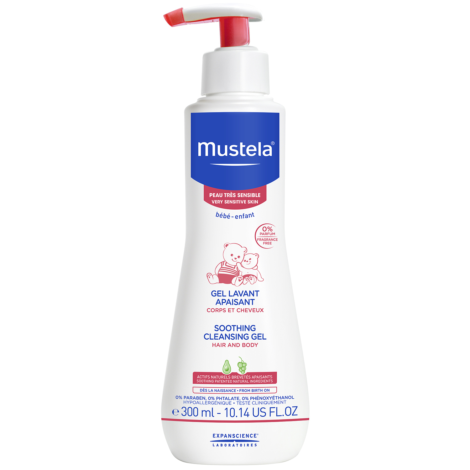 Гель для купания Mustela Bebe успокаивающий 300мл - фото 1