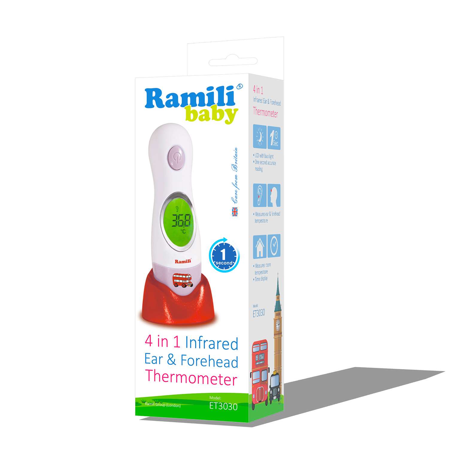 Инфракрасный термометр Ramili ушной и лобный ( 4 в 1) - фото 3