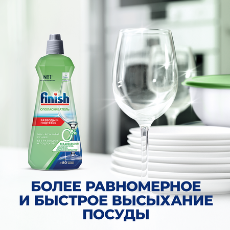 Средство для мытья посуды Finish 0% Ополаскиватель для ПММ 400мл