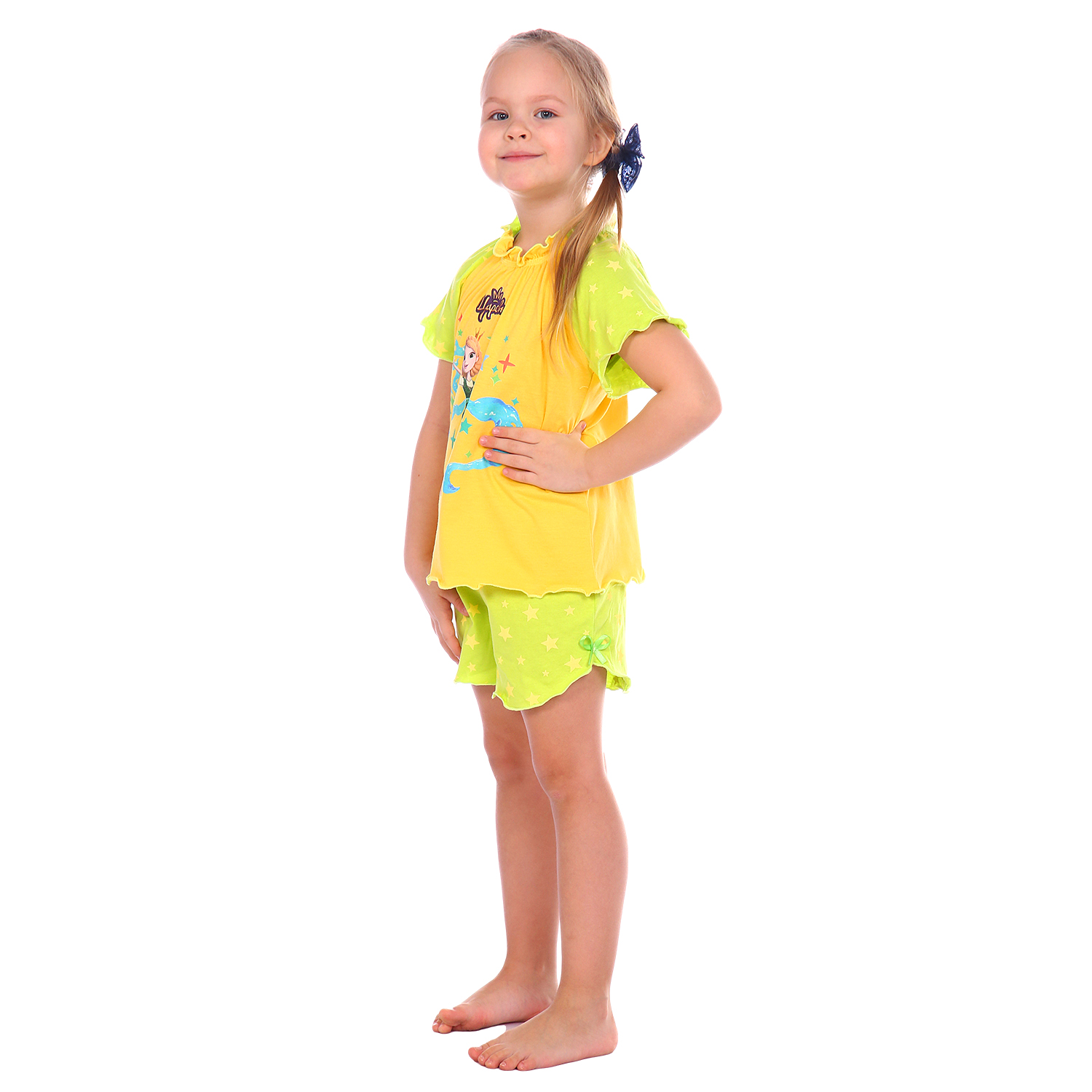 Пижама Детская Одежда S0412К/желтый_салат - фото 4