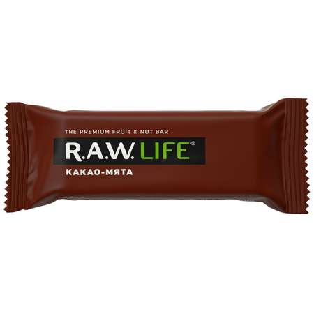 Батончик R.A.W.LIFE орехово-фруктовый какао-мята 47г