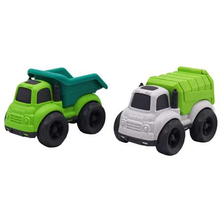 Игрушка Funky Toys Эко-грузовик с функциями свет/звук с 2 машинками Синий 30 см FT0416302