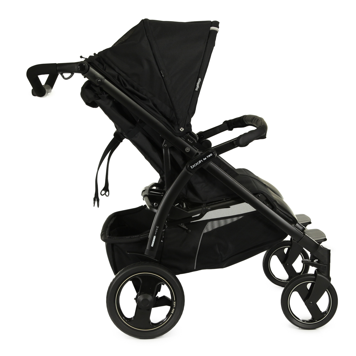 Коляска прогулочная для близнецов Peg-Perego Book For Two Classic Black - фото 6