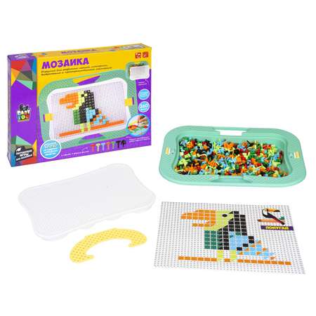 Развивающая пиксельная мозаика BONDIBON для малышей в чемодане 6 цветов 360 деталей серия Baby You