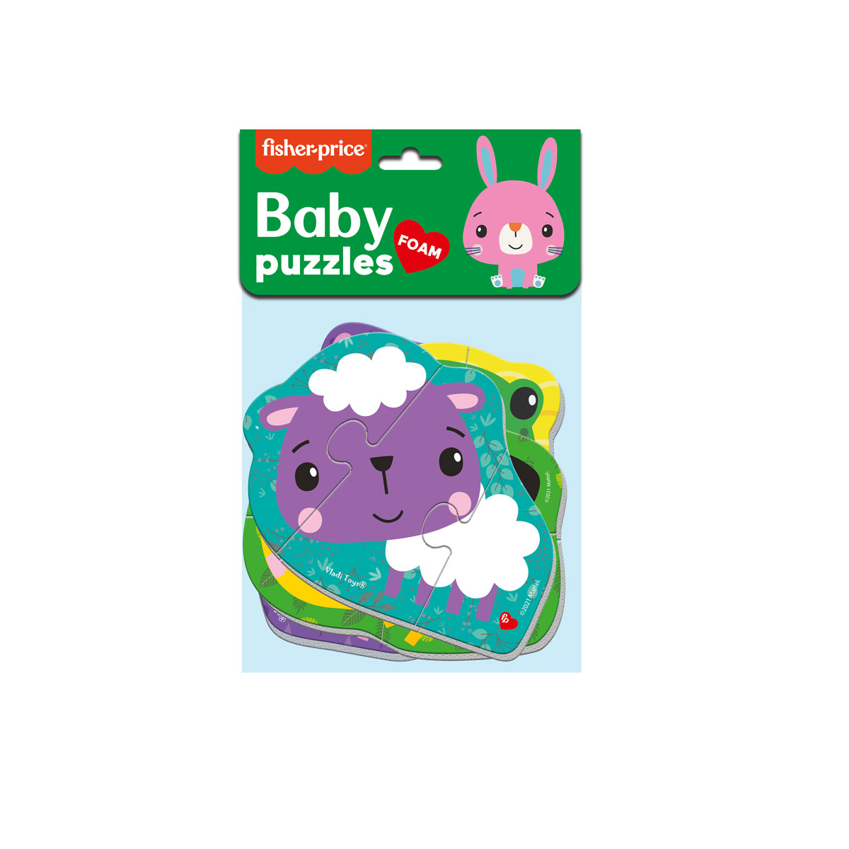 Набор пазлов Vladi Toys мягкие Baby puzzle Fisher-Price Овечка 4 картинки 13 элементов - фото 6