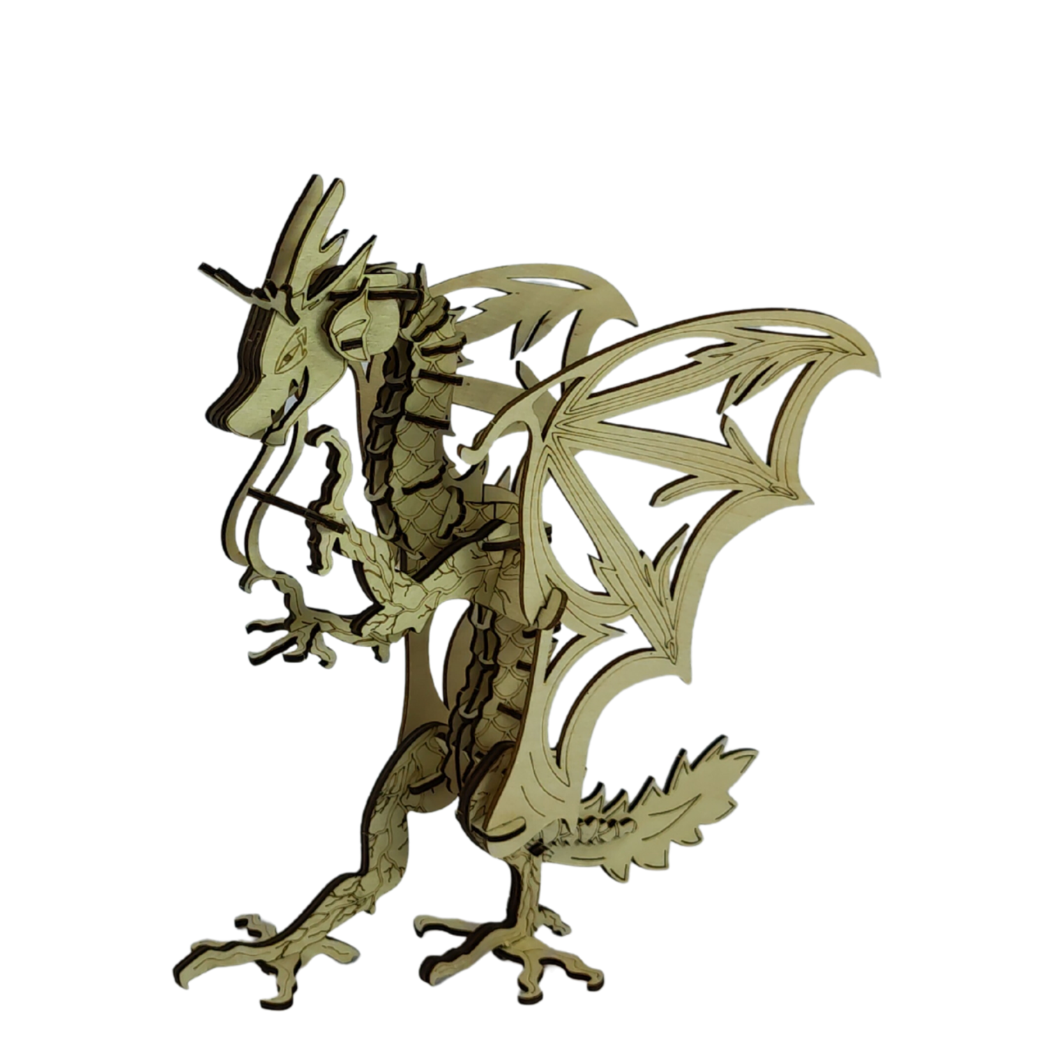 Сборная модель My_derevo Деревянный Дракон Игрушка Статуэтка 2024 - фото 1