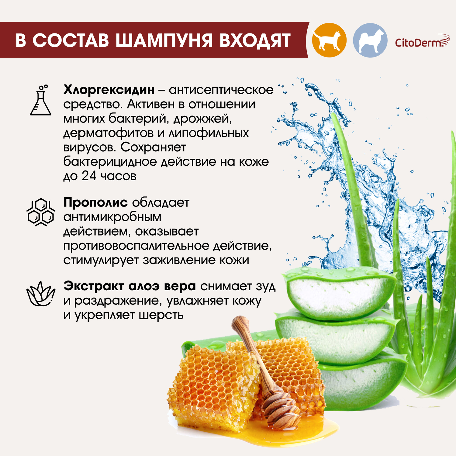 Шампунь для животных CitoDerm с хлоргексидином 200мл - фото 9