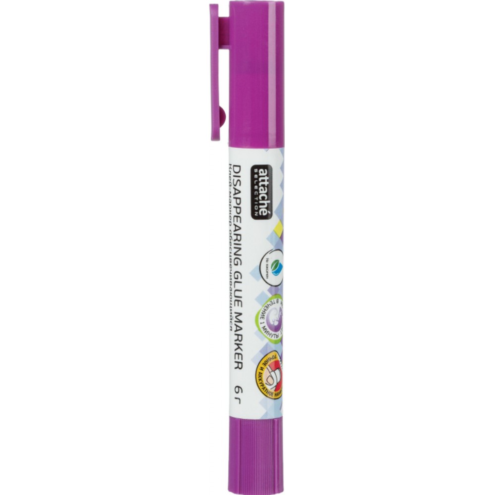 Клей-маркер Attache Selection 6 грамм в форме ручки хамелеон 5 шт - фото 1
