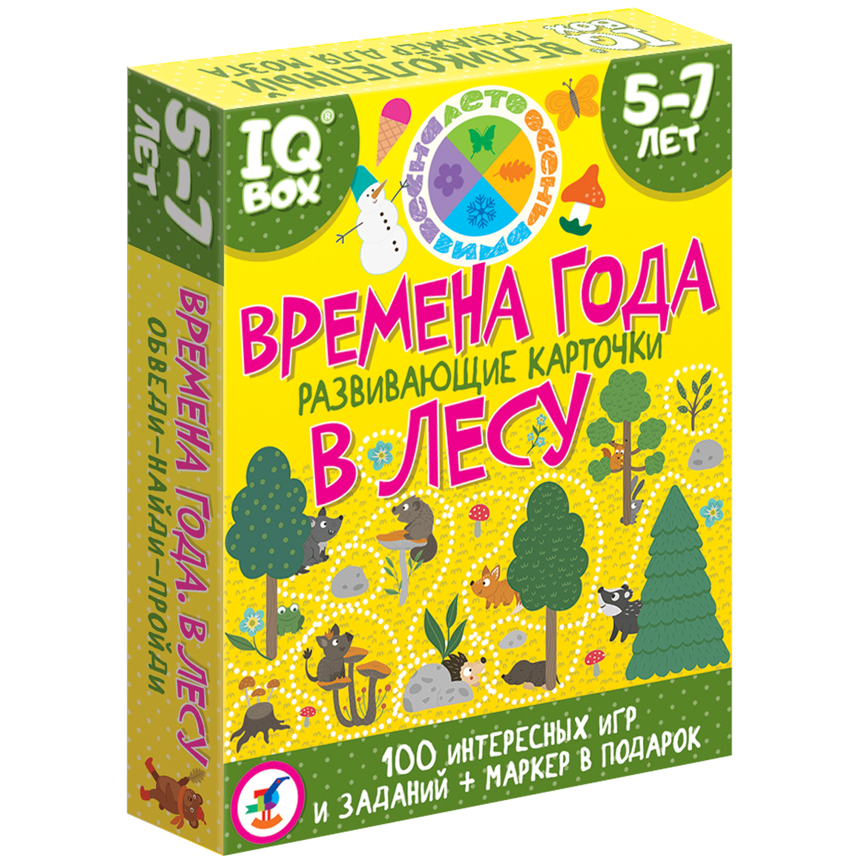 Игра развивающая Дрофа-Медиа IQ Box. Развивающие карточки. Времена года. В  лесу 4161