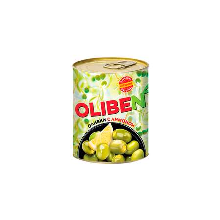 Оливки OLIBEN крупные с лимоном 270 г 2 шт