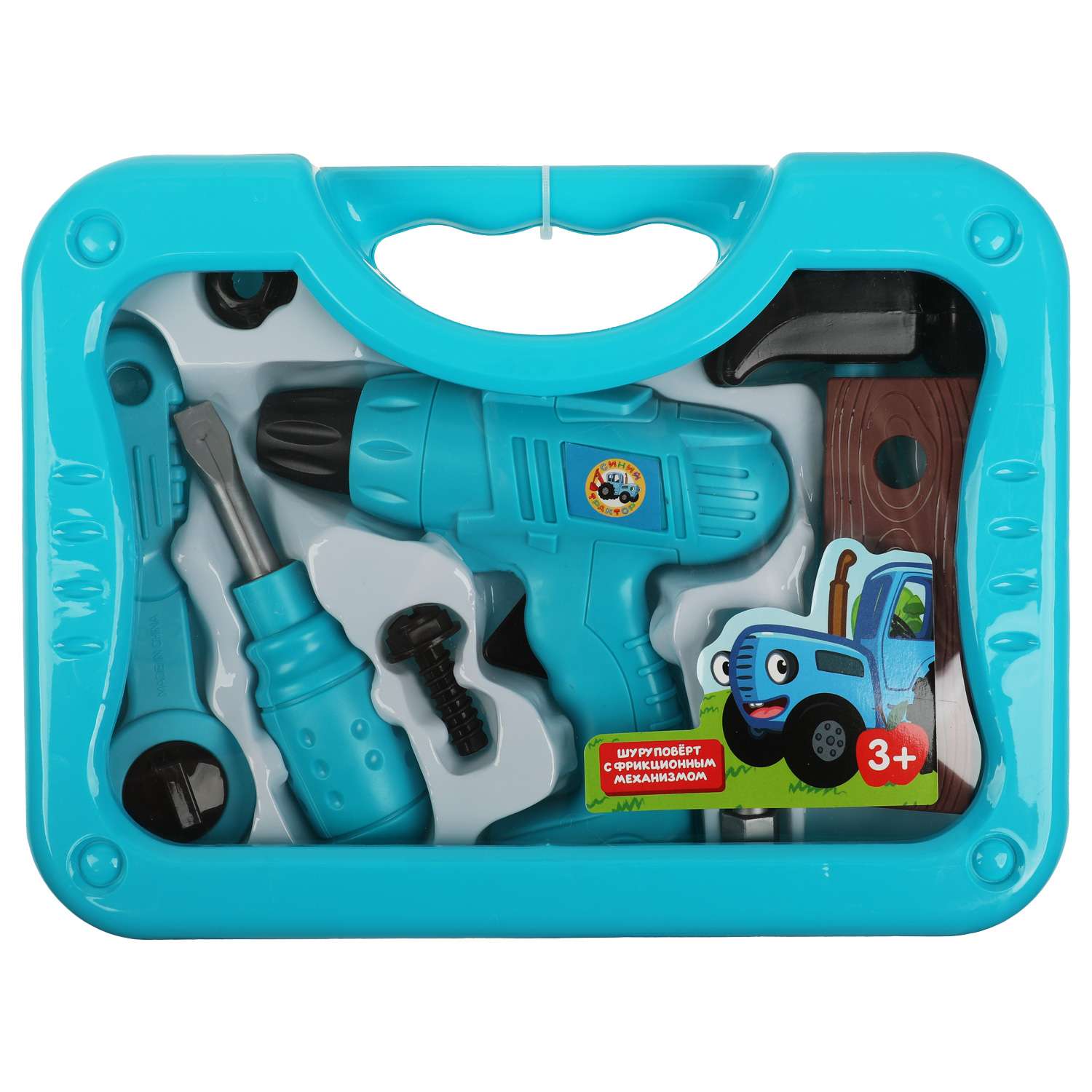 Набор инструментов в чемодане Играем Вместе Синий трактор - фото 1