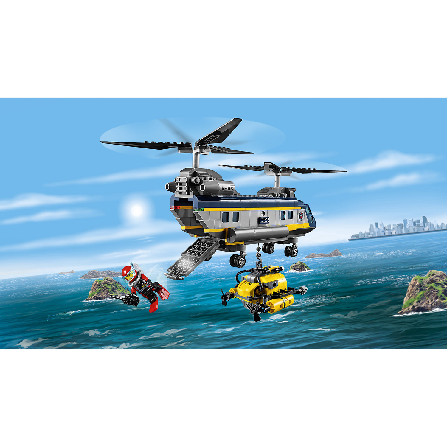 Конструктор LEGO City Deep Sea Explorers Вертолет исследователей моря (60093) - фото 6