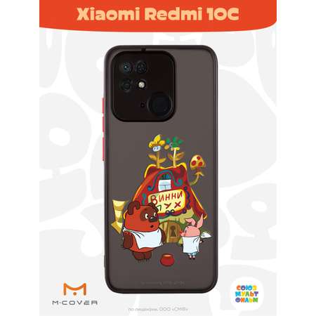 Противоударный чехол Mcover для смартфона Xiaomi Redmi 10C Союзмультфильм В гостях у Винни